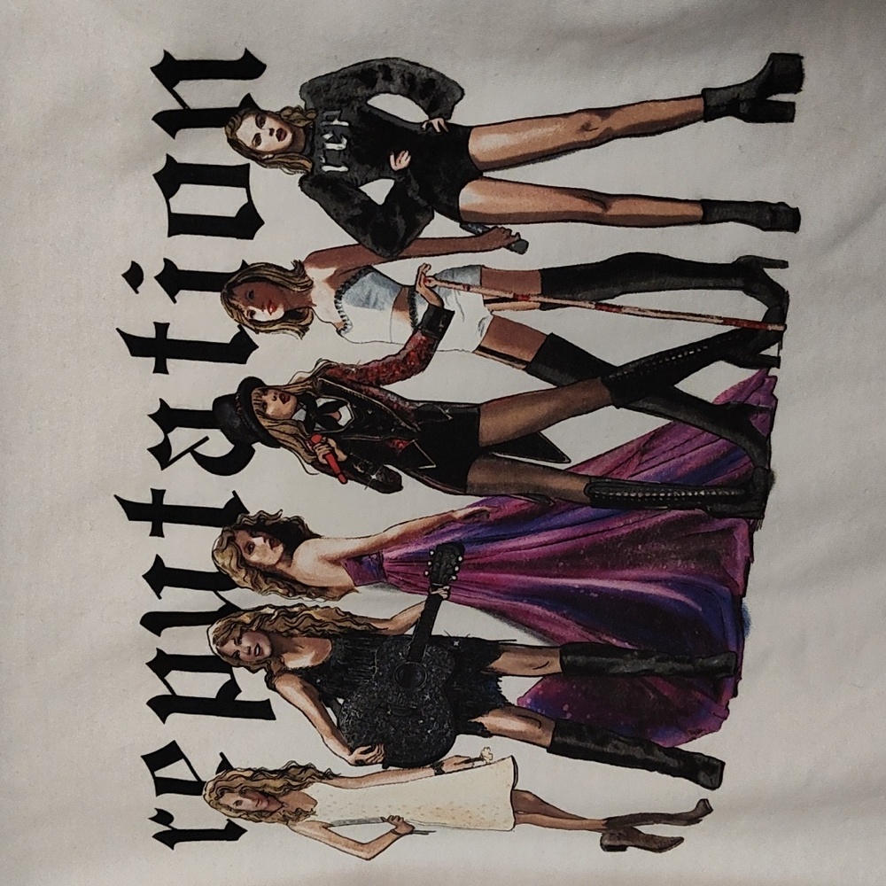 Taylor Swift Reputation Graphic Women's Stylish Cut Off Sweatshirt Champion